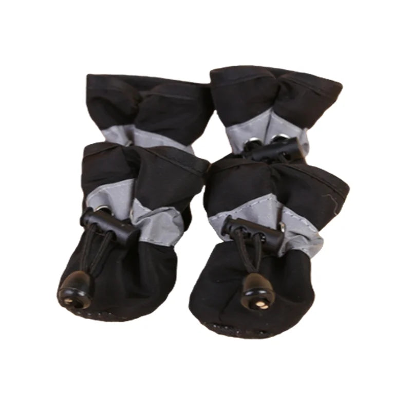 4pcs/set Waterproof Pet Dog Shoes  Anti-slip Rain Boots