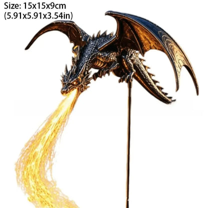 Solar Fire Garden Lamp Dragon Fire Design Waterproof