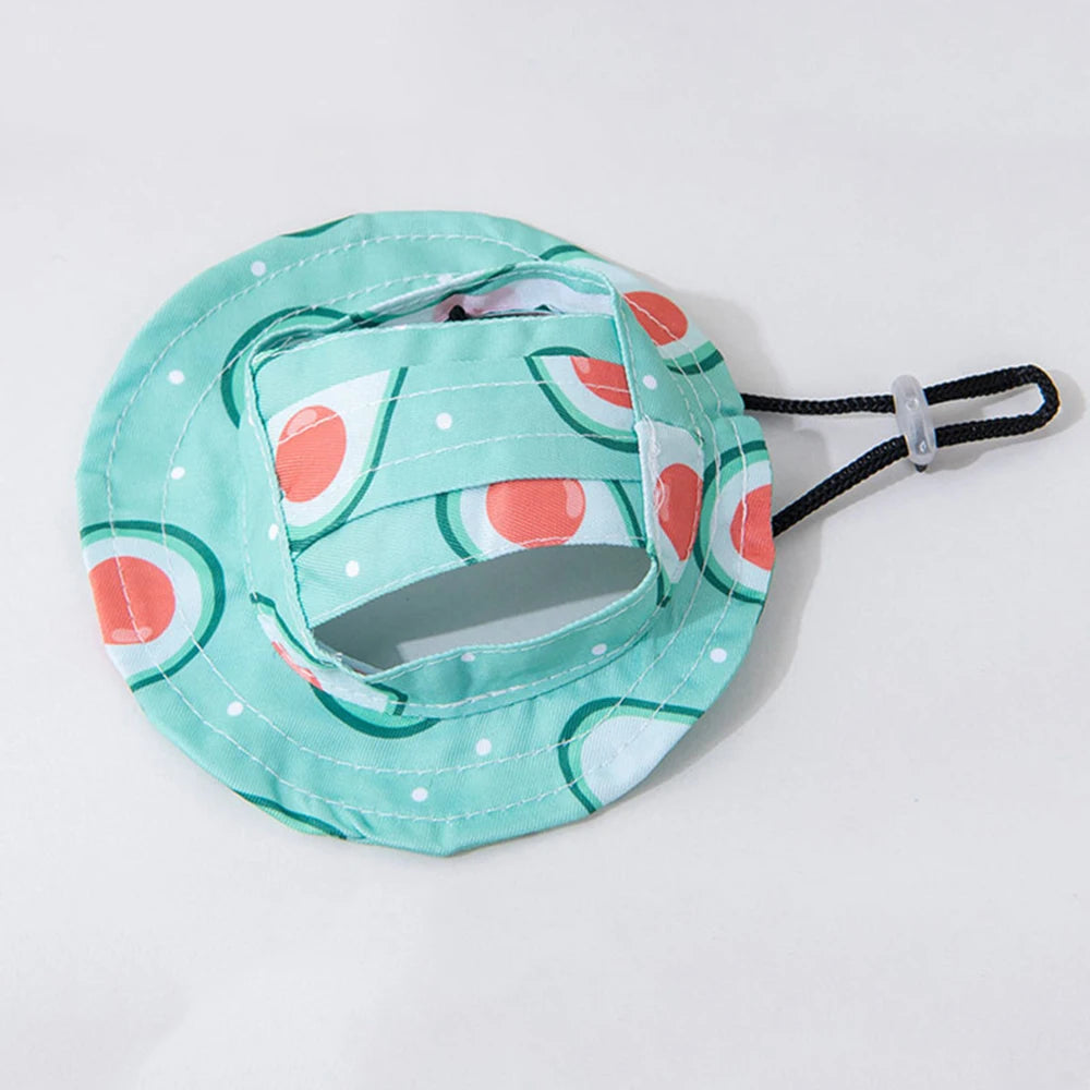 Cute Print Dog Hat Adjustable Pet Cap