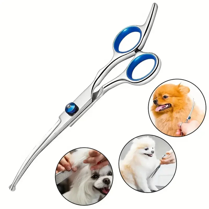 4pcs Pet Safe Scissors - Ambidextrous Stainless Steel Dog