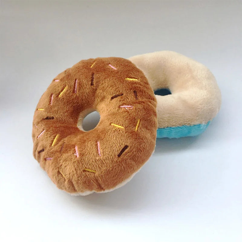 Soft Dog Donuts Plush Pet Dog Toys