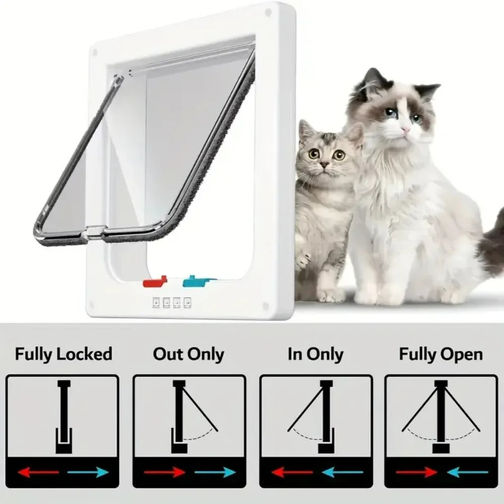 Cat Dog Door Flap Extra with 4 Way Locking Security Flap