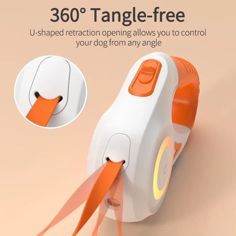 3/5M Automatic Retractable Dog Leash with LED