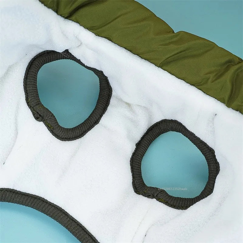 Winter Warm Pet Dog Jacket with Harness Waterproof