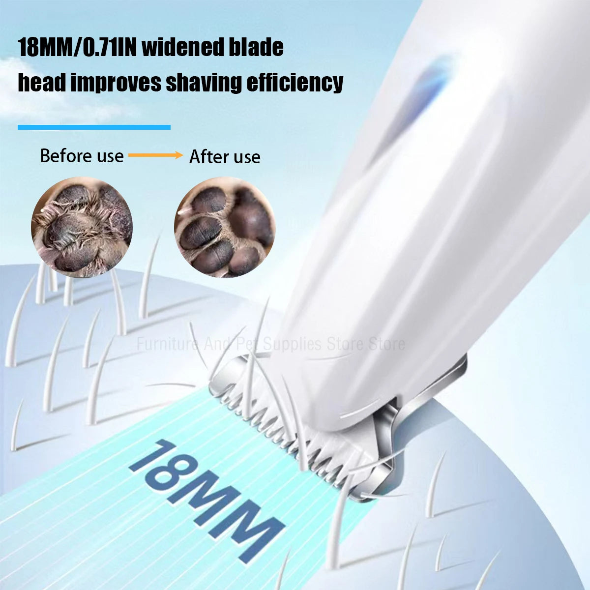 New Dog Paw Trimmer with LED Light Waterproof
