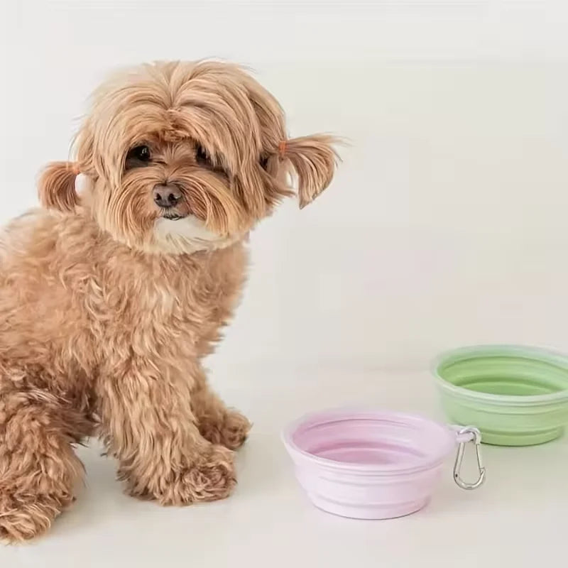 Foldable Silicone Dog Bowl Pet Outdoor Travel