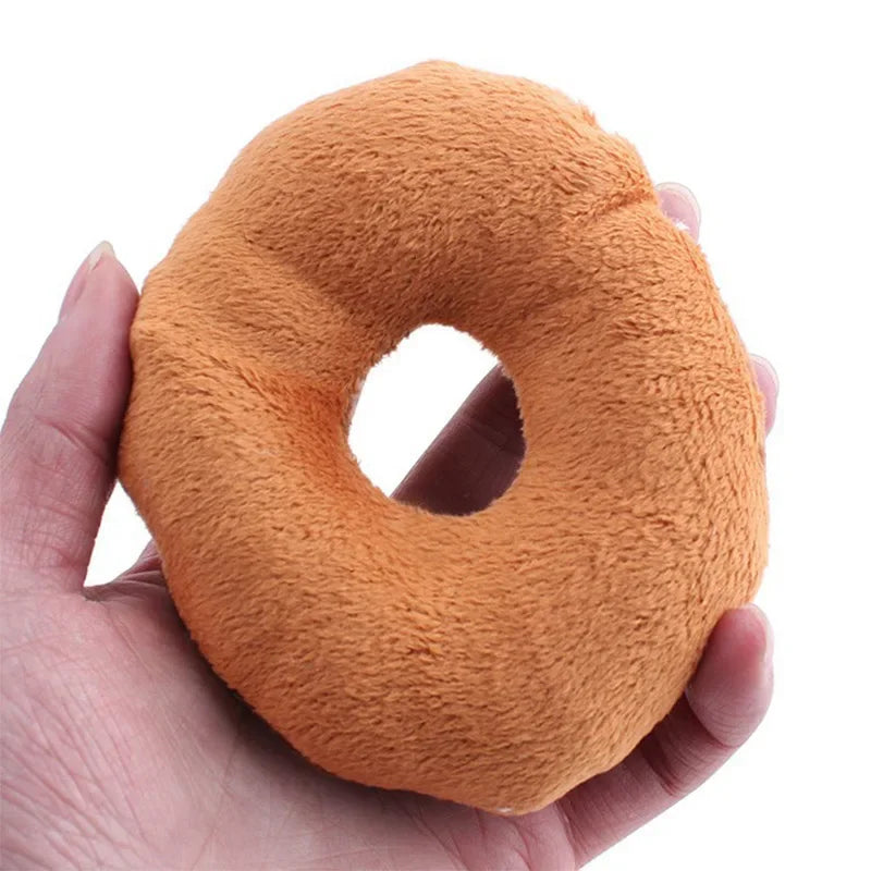 Soft Dog Donuts Plush Pet Dog Toys
