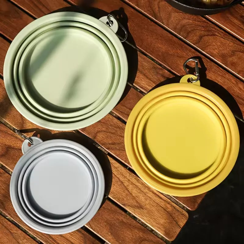 Foldable Silicone Dog Bowl Pet Outdoor Travel