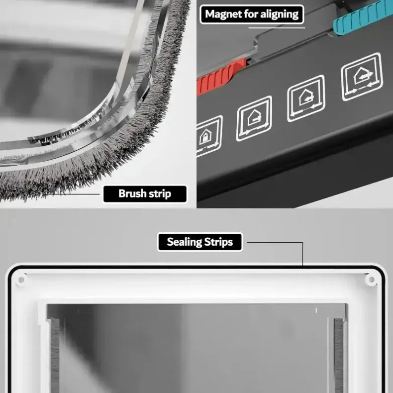 Cat Dog Door Flap Extra with 4 Way Locking Security Flap