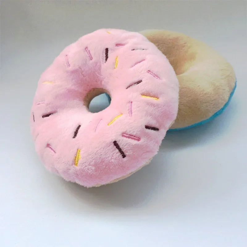 Soft Dog Donuts Plush Pet Dog Toys