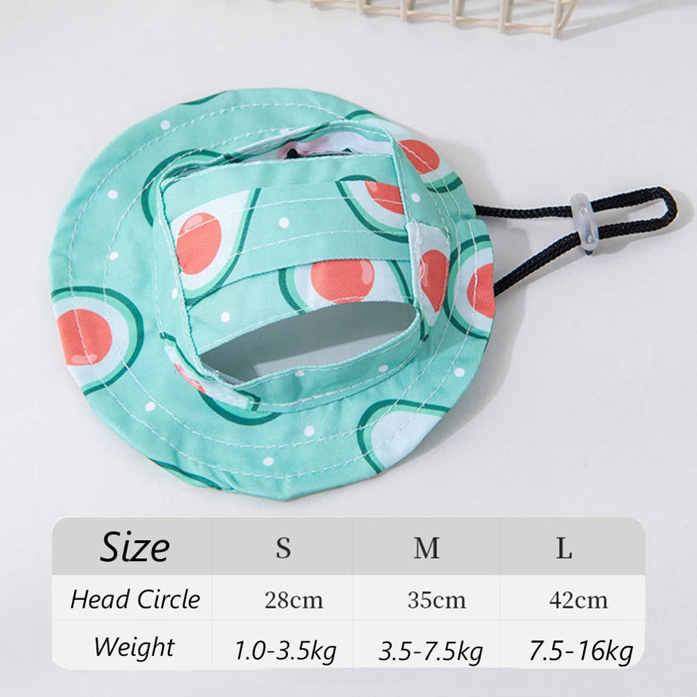 Cute Print Dog Hat Adjustable Pet Cap