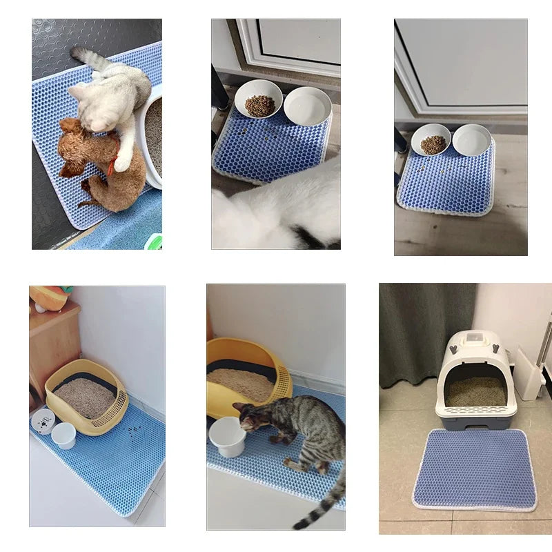 Cat Litter Mat With Gift Double Layer Waterproof Pet