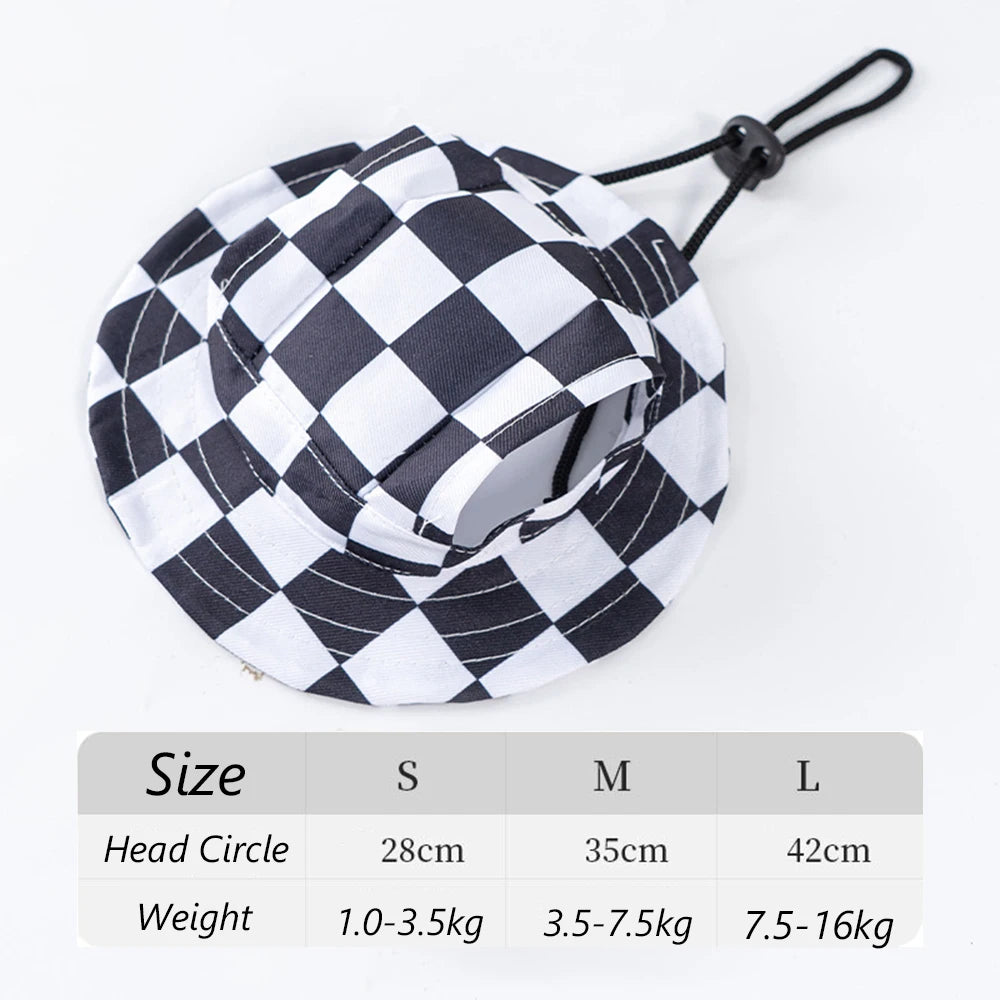 Cute Print Dog Hat Adjustable Pet Cap