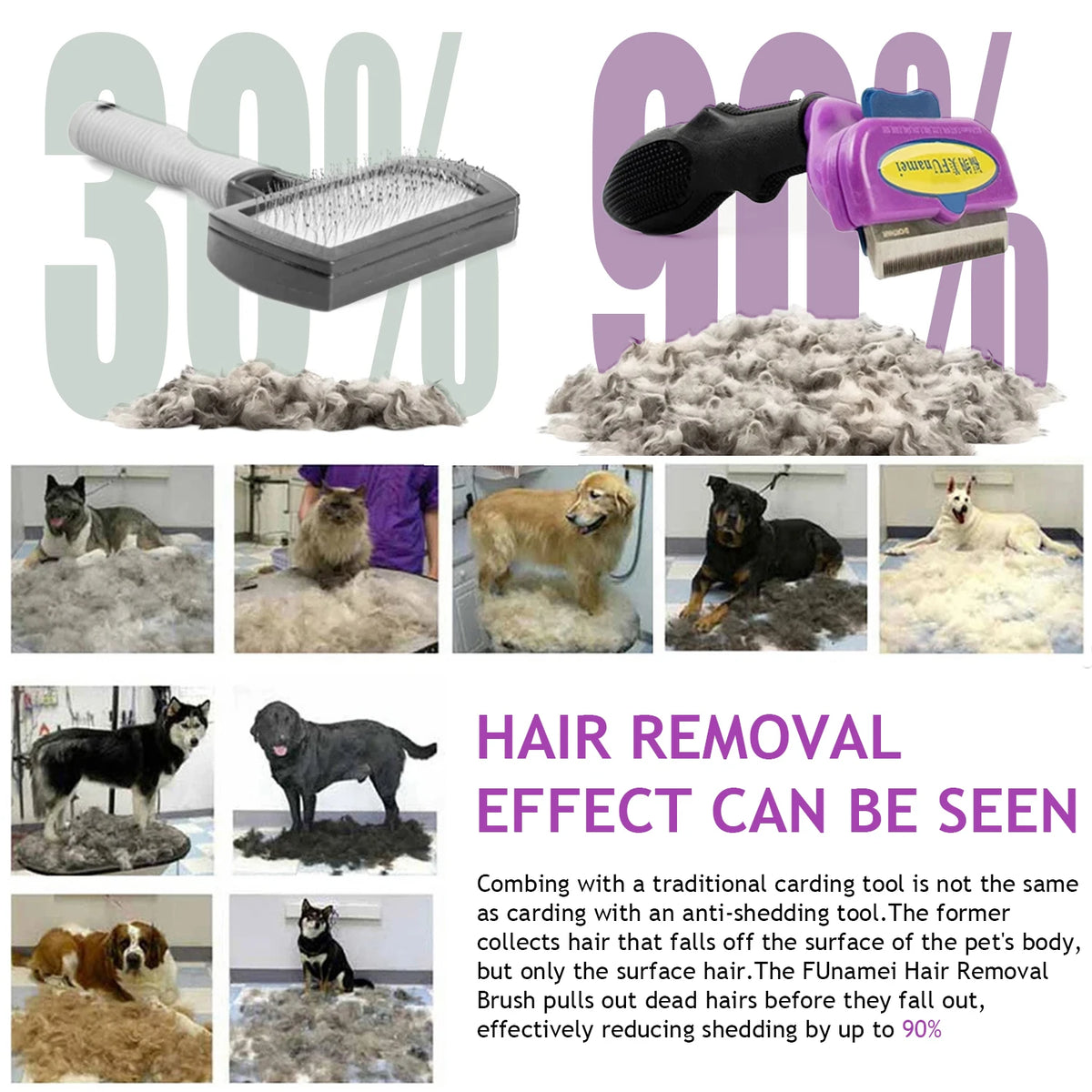 Dog Brush Pet Hair Knotting Remover Anti-Lice Comb