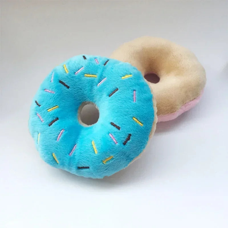 Soft Dog Donuts Plush Pet Dog Toys