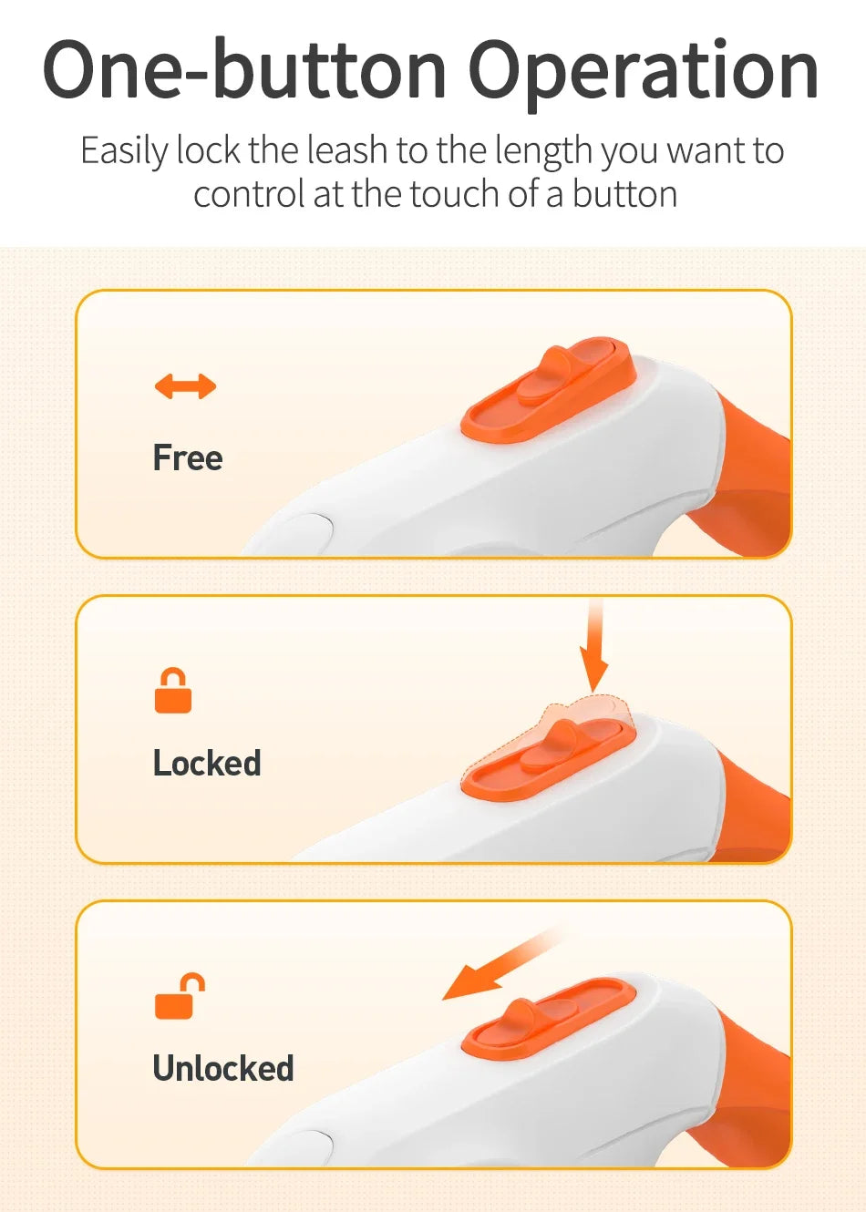 3/5M Automatic Retractable Dog Leash with LED