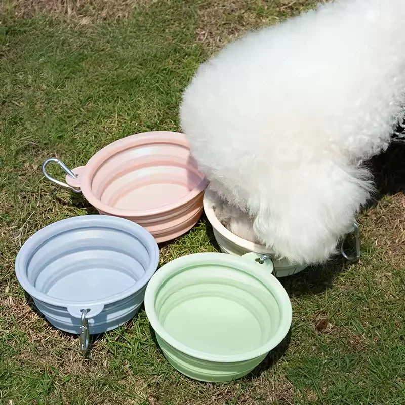 Foldable Silicone Dog Bowl Pet Outdoor Travel