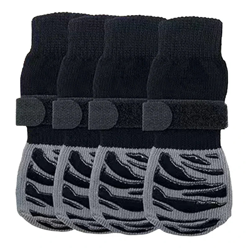 4Pcs/ set Anti Slip Dog Socks