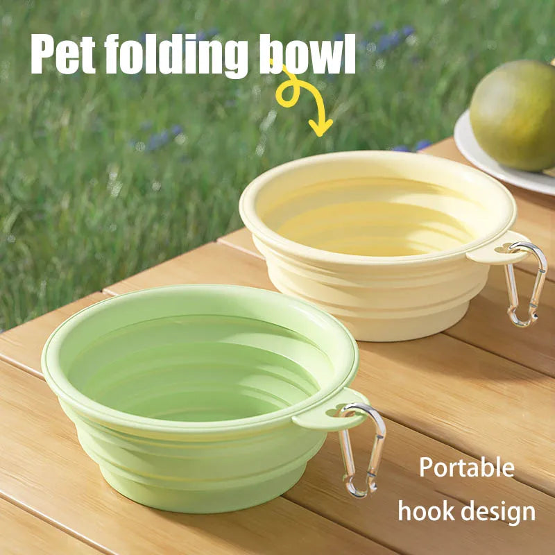 Foldable Silicone Dog Bowl Pet Outdoor Travel