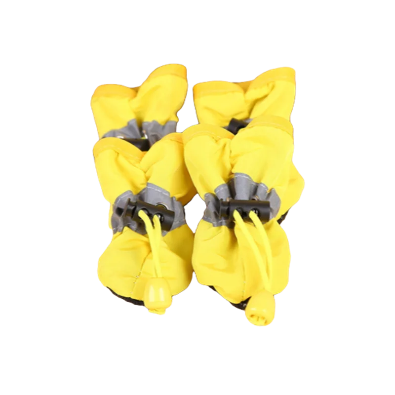 4pcs/set Waterproof Pet Dog Shoes  Anti-slip Rain Boots