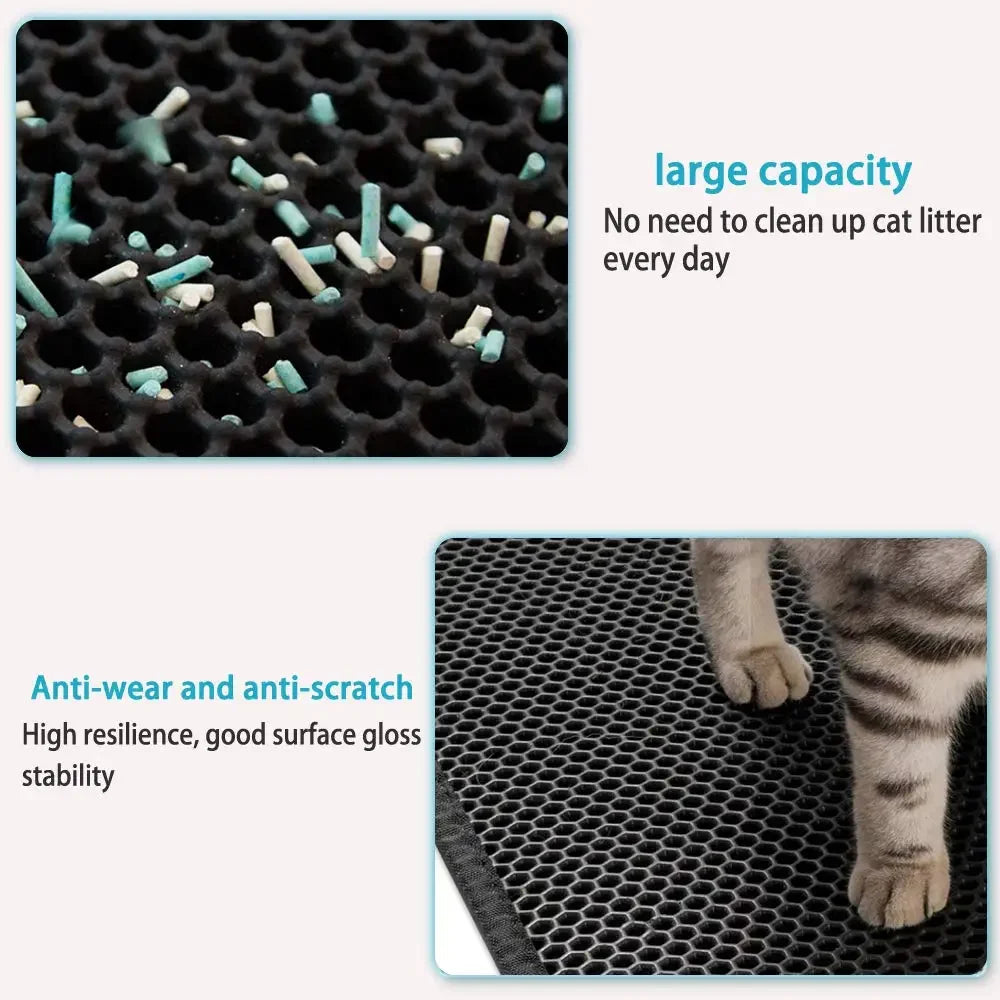 Cat Litter Mat With Gift Double Layer Waterproof Pet