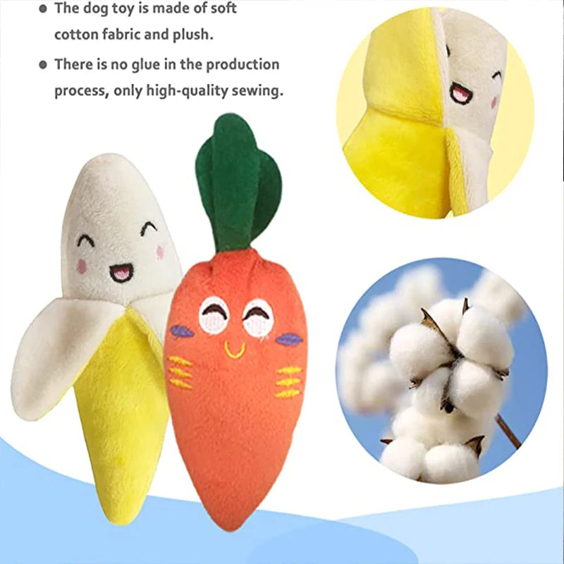 1PC Puppy Dog Plush Squeaky Toys