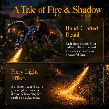 Solar Fire Garden Lamp Dragon Fire Design Waterproof