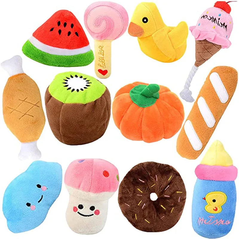 1PC Puppy Dog Plush Squeaky Toys