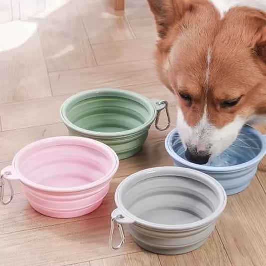 Foldable Silicone Dog Bowl Pet Outdoor Travel