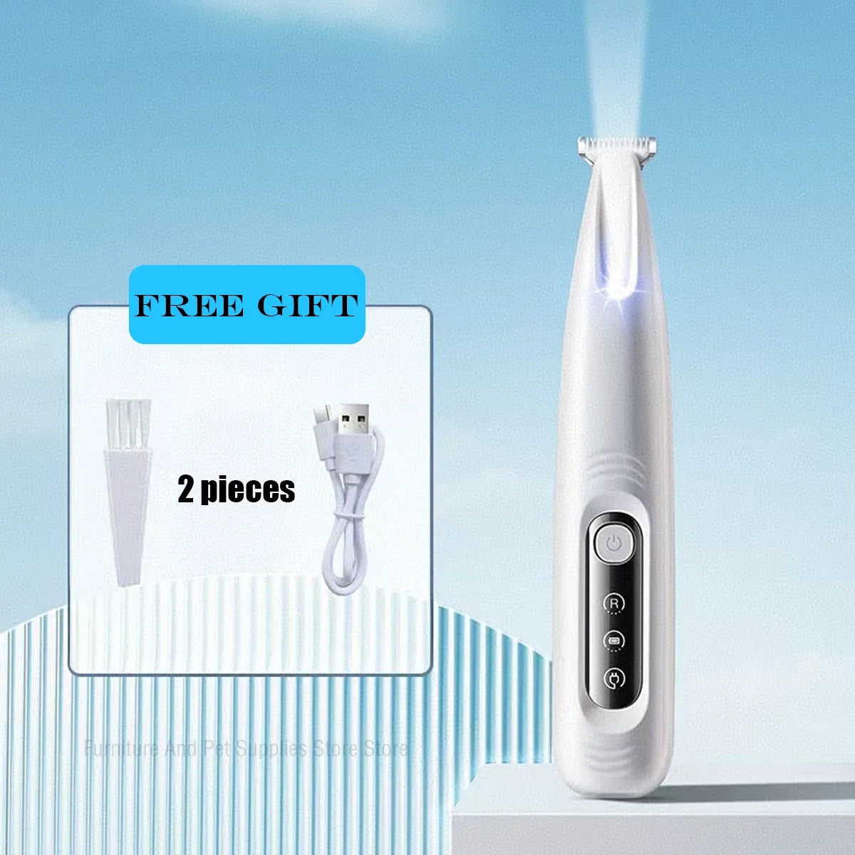New Dog Paw Trimmer with LED Light Waterproof