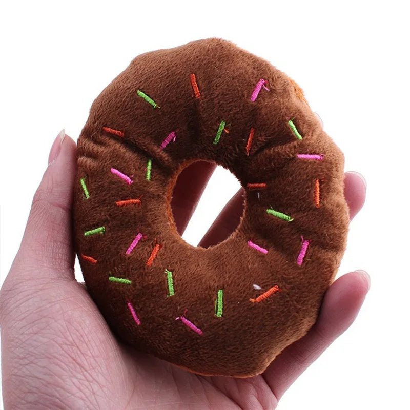 Soft Dog Donuts Plush Pet Dog Toys