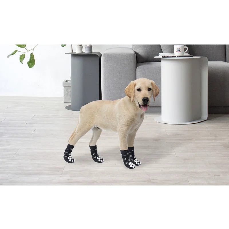 4Pcs/ set Anti Slip Dog Socks