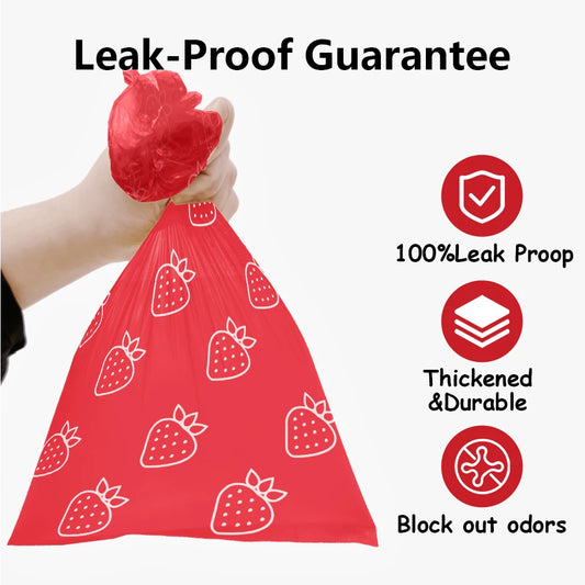 strawberry scented dog poop bags photodegradable