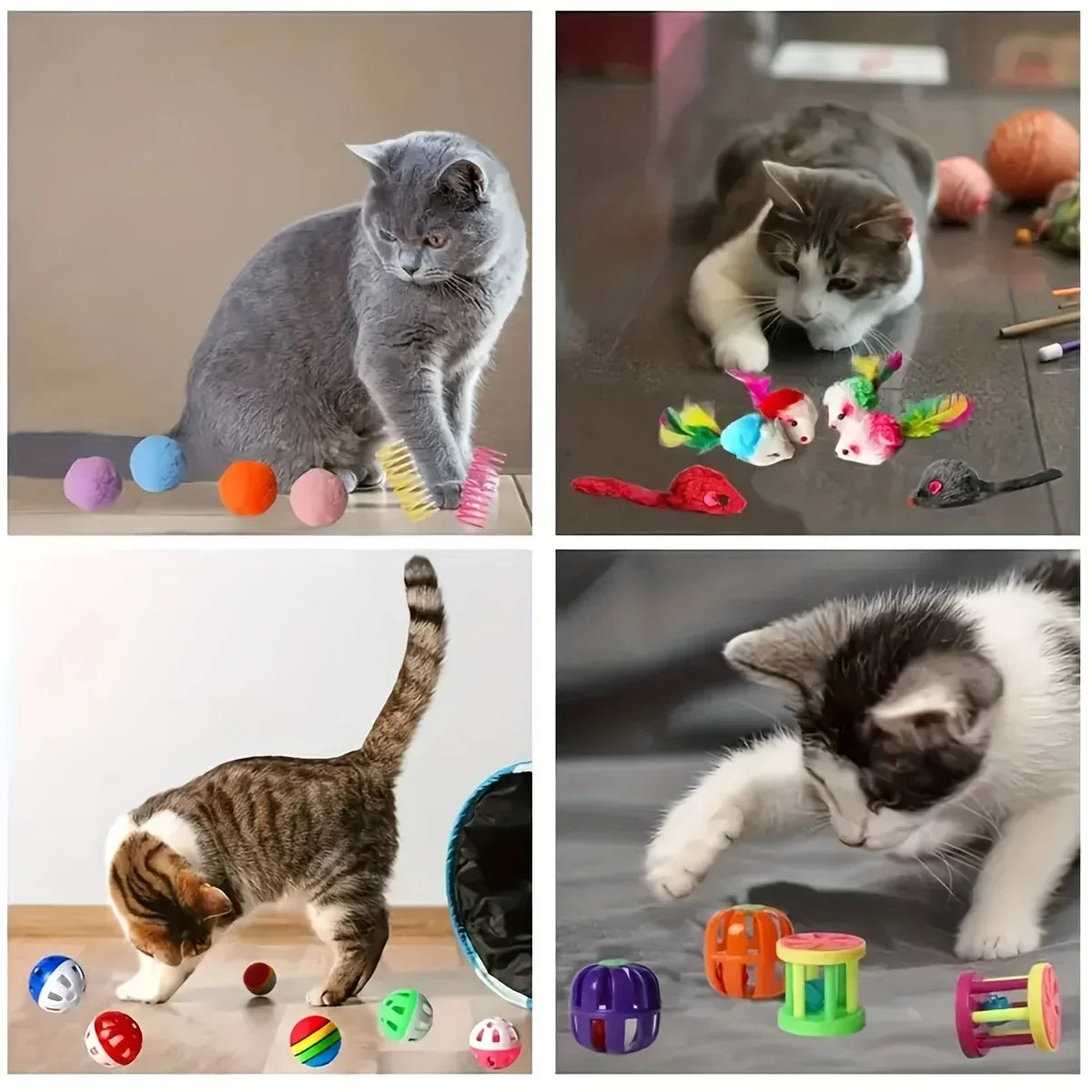 56pcs/28pcs/14pcs Cat Toys Mixed Pack