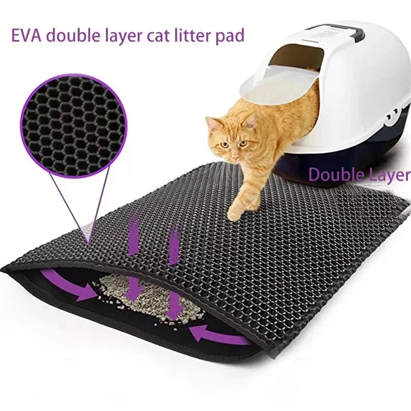 Cat Litter Mat With Gift Double Layer Waterproof Pet