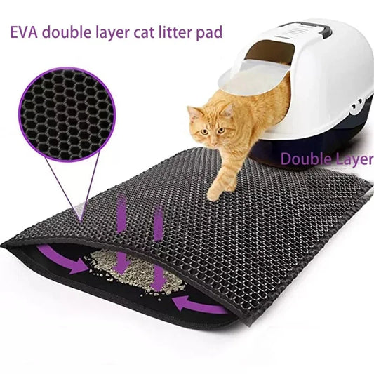 Cat Litter Mat With Gift Double Layer Waterproof Pet