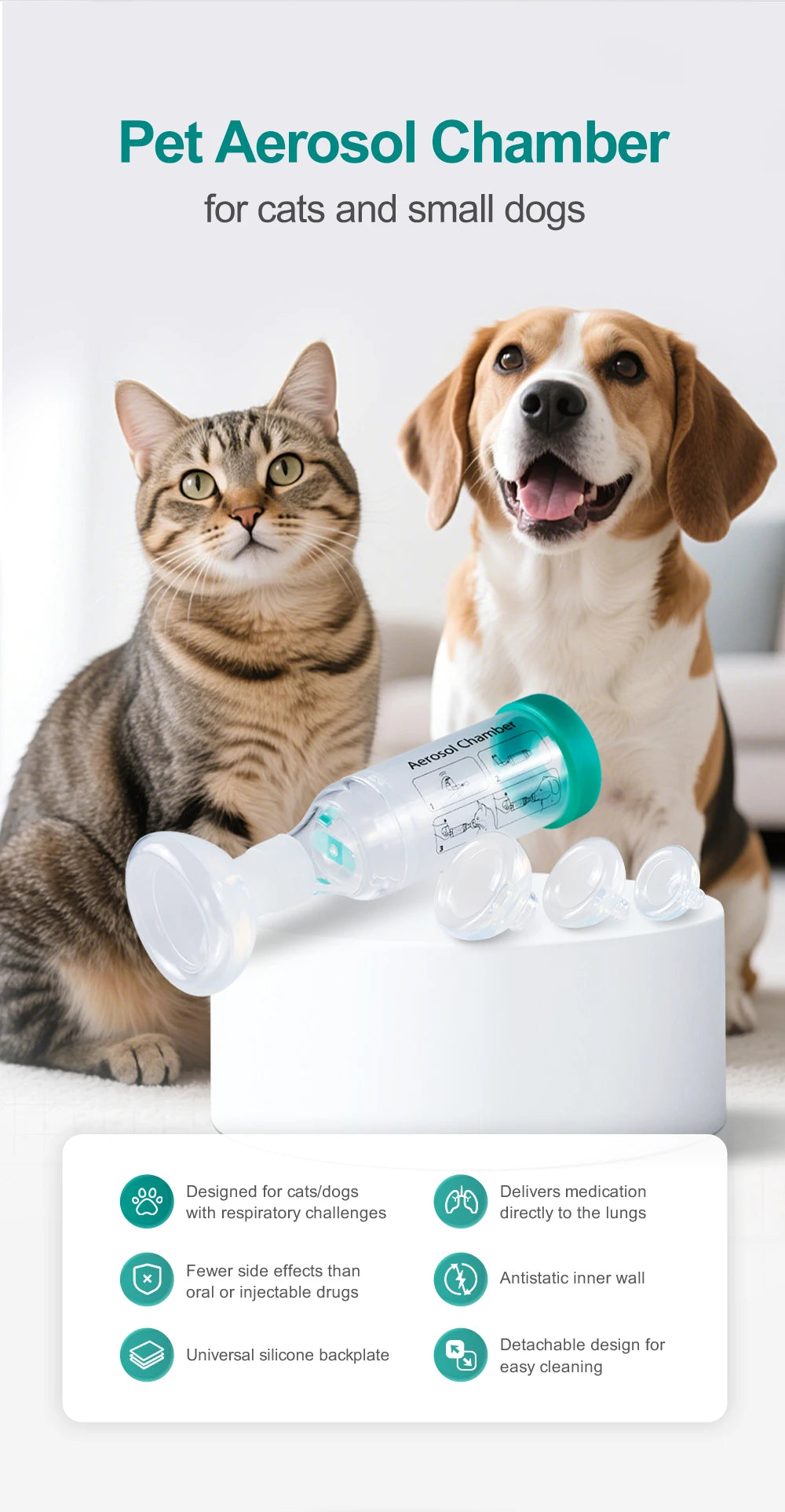 Cat Aerosol Chamber Pet Dog Portable