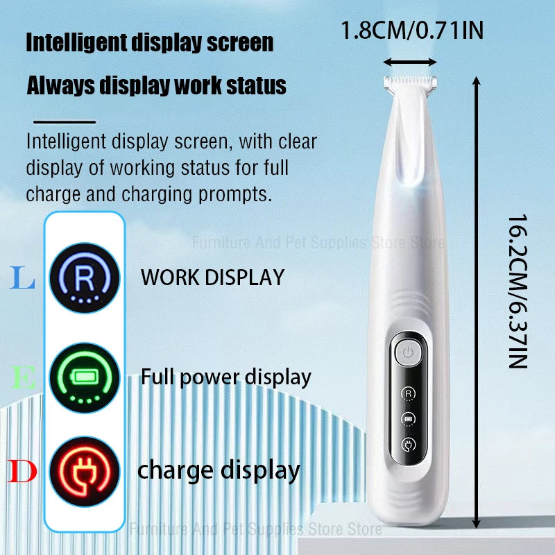 New Dog Paw Trimmer with LED Light Waterproof