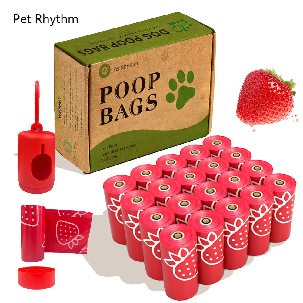 strawberry scented dog poop bags photodegradable