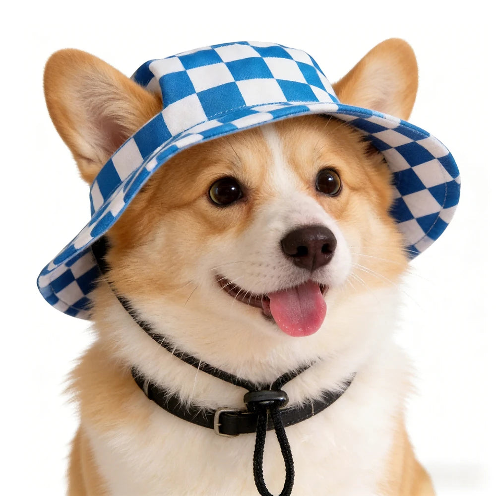 Cute Print Dog Hat Adjustable Pet Cap