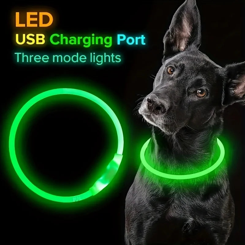 Pet Dog LED Light Collar Luminous Anti-Lost