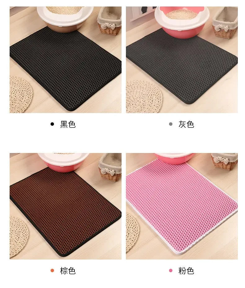 Cat Litter Mat With Gift Double Layer Waterproof Pet