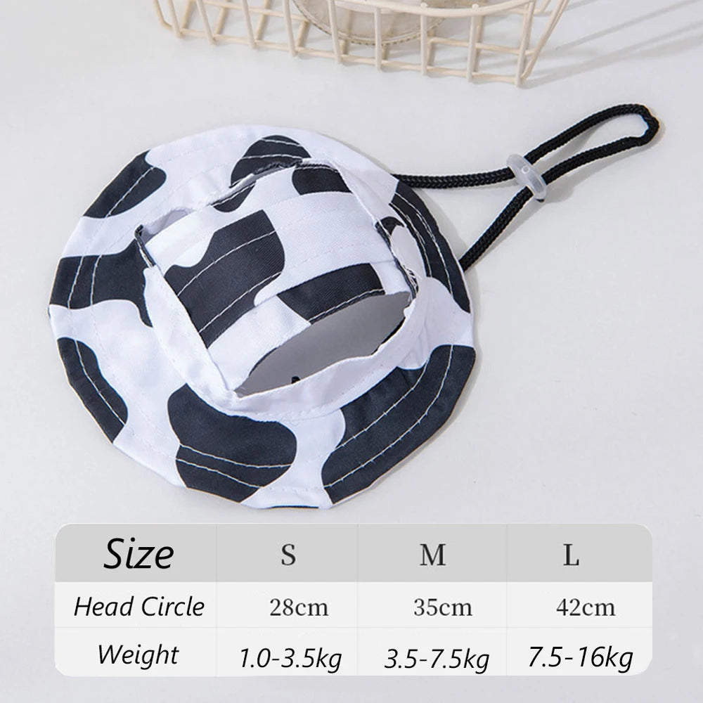 Cute Print Dog Hat Adjustable Pet Cap