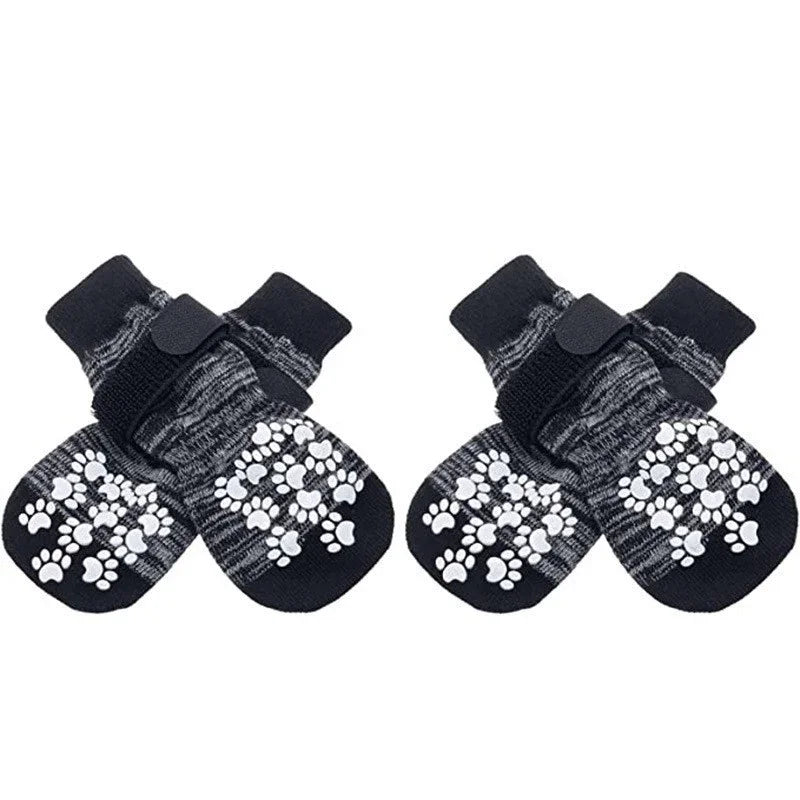 4Pcs/ set Anti Slip Dog Socks