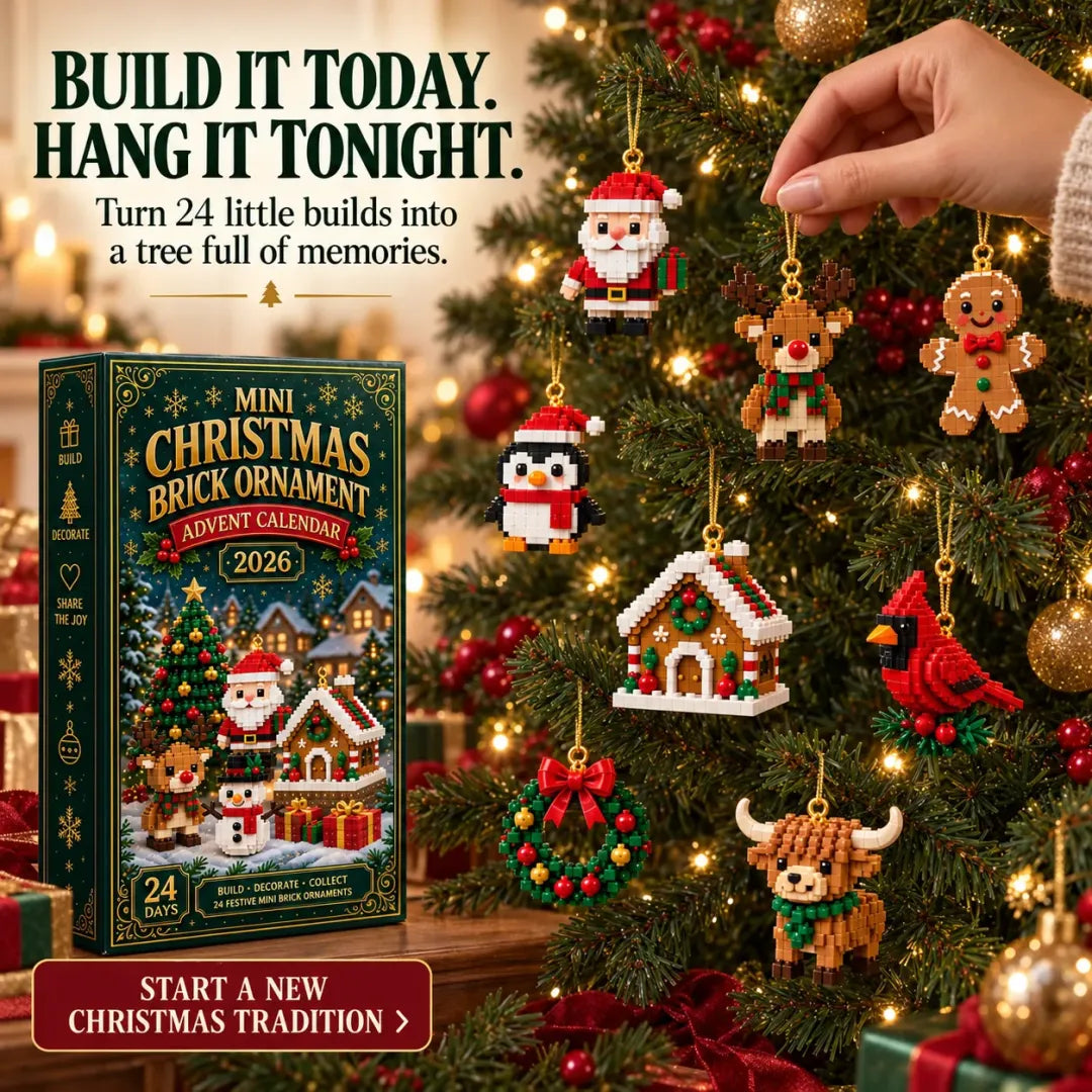 24-Day Mini Christmas Brick Ornament Advent Calendar