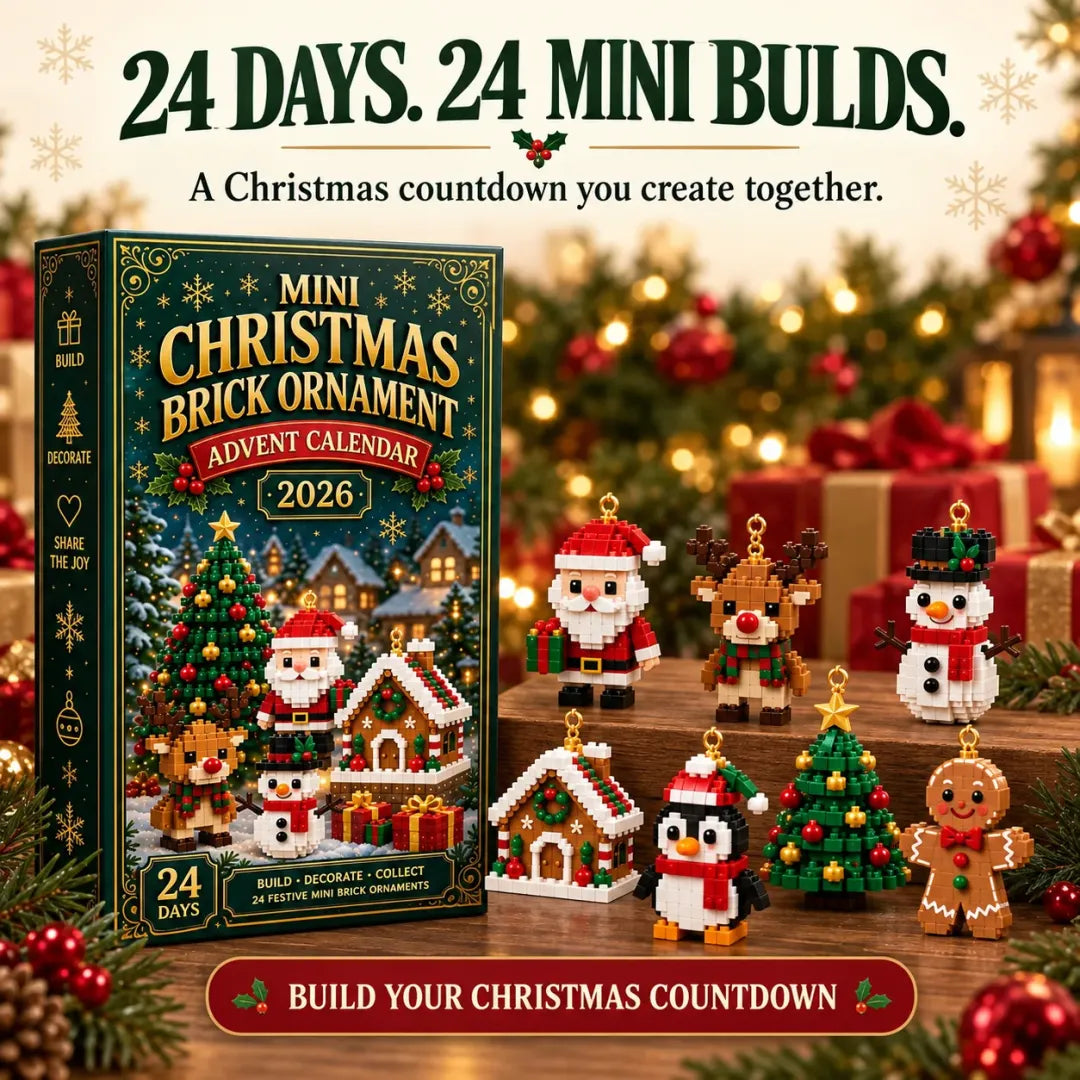 24-Day Mini Christmas Brick Ornament Advent Calendar
