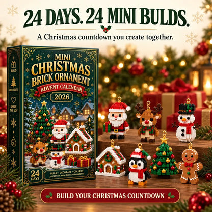 24-Day Mini Christmas Brick Ornament Advent Calendar