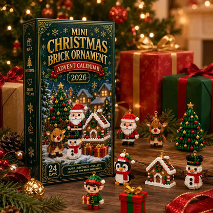 24-Day Mini Christmas Brick Ornament Advent Calendar