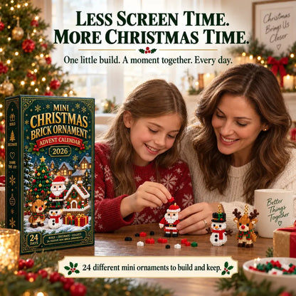 24-Day Mini Christmas Brick Ornament Advent Calendar